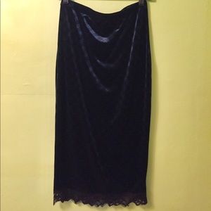 Teal, plaid velvet skirt